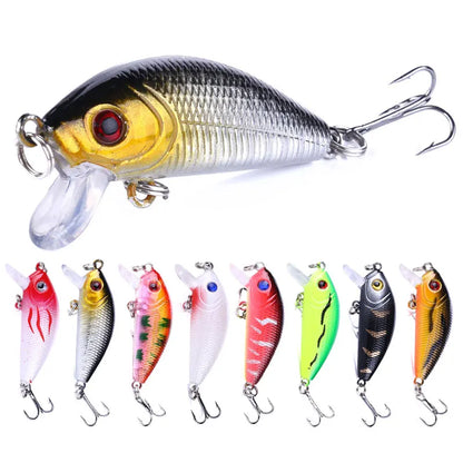 Hengjia 3d Eyes Hard Body 5cm Small Minnow Flying Fishing Lure