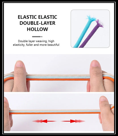 1 Pair Lazy Laces Elastic For Sneakers Snap Lock Shoelaces Without Ties Suitable For Children And Adults Round Shoelace Artifact