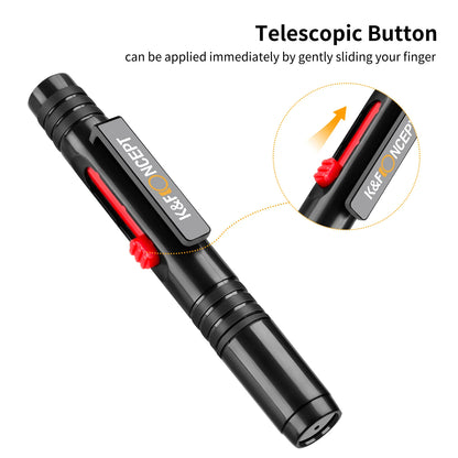 K&F Concept Lens Cleaning Pen with Retractable Soft Brush for DSLR Cameras and Sensitive Electronics Optics Cleaning Tool