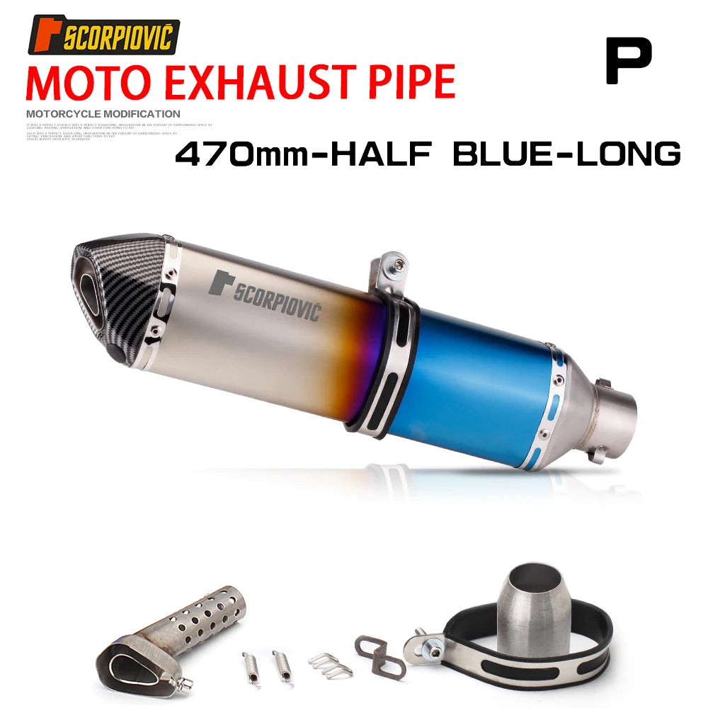 LC150/NVX/SINPER Motorcycle Exhaust Muffler 470mm Full System Slip on PCX125 PCX150 Scooter Moto Escape Full Exhaust System