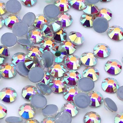 Pujiang Crystal Ab SS3-SS40 Hot Fix Clear Flatback Strass Sewing Rhinestones Hotfix Transfer DMC Stones for Fabric Garment
