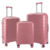 Elegant Pink Luggage Sets: 20/24/28 Inch Hardside Suitcases for Modern Travelers Durable Suitcase Trolley with Spinner Wheels