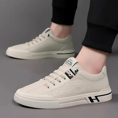 New Arrival Men's Casual Sports Shoes Comfortable Breathable Fashion Design with Genuine Leather Lining PVC Insole Walk Style