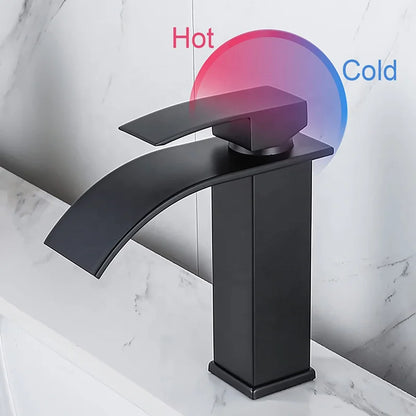 Modern Stainless Steel 304 Single-Hole Deck Cold Hot Water Basin Toilet Wash Bathroom Cabinet Hall Single Handle Metered Feature