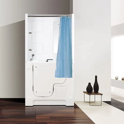Modern Apron Installation Fiberglass Composites Door-In Walk-In Shower Combo Bathtub for Elderly with Soaking Function