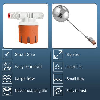 Competitive Price 1/2" Water Tank Float Valve Small Size Large Flow Liquid Level Control Valve