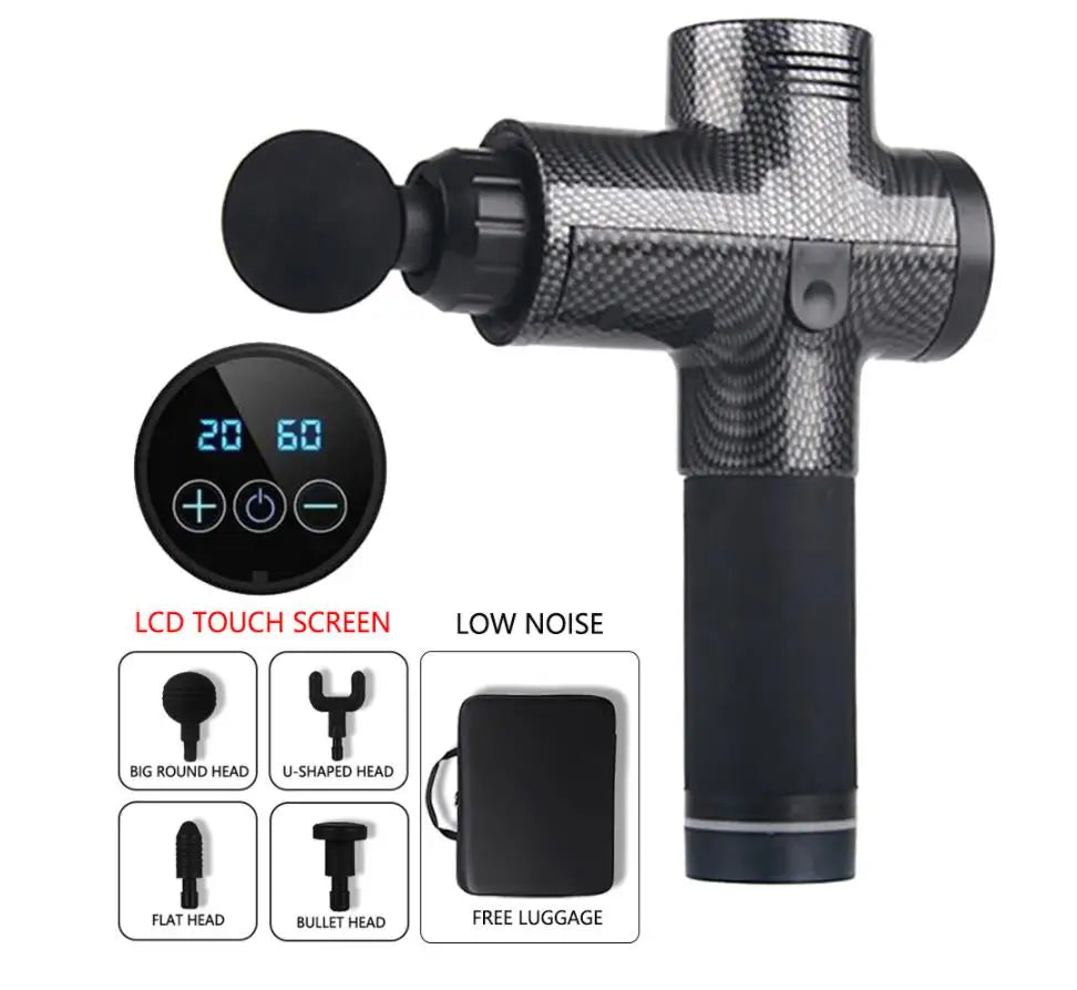 Hot Selling Body Deep Tissue Massage Gun 6 Head Attachments Quick Rechargeable