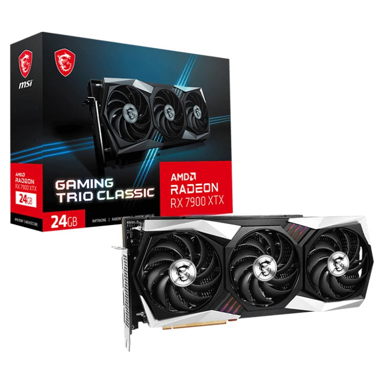Used MSI Radeon RX 7900 XTX GAMING TRIO CLASSIC 24G Graphics Card with 24GB GDDR6 384-bit Memory for Desktop