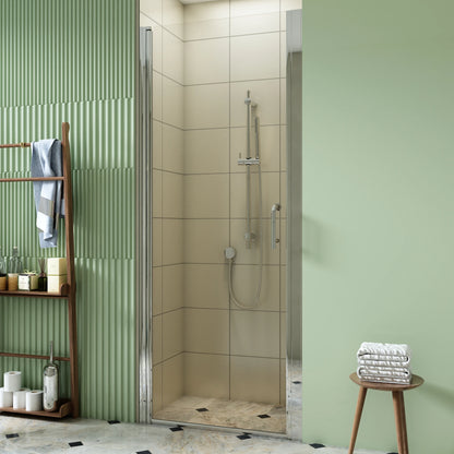Sliding Glass Shower Door with Aluminum Frame Seal Strip System Tempered Safety Glass Bathroom Shower Room Door