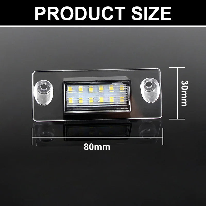 2x For Audi A3 8L S3 Sportback A4 S4 B5 Avant A5 S5 Car Rear LED License Number Plate Light 12V White 6000k SMD Auto Tail Lamp