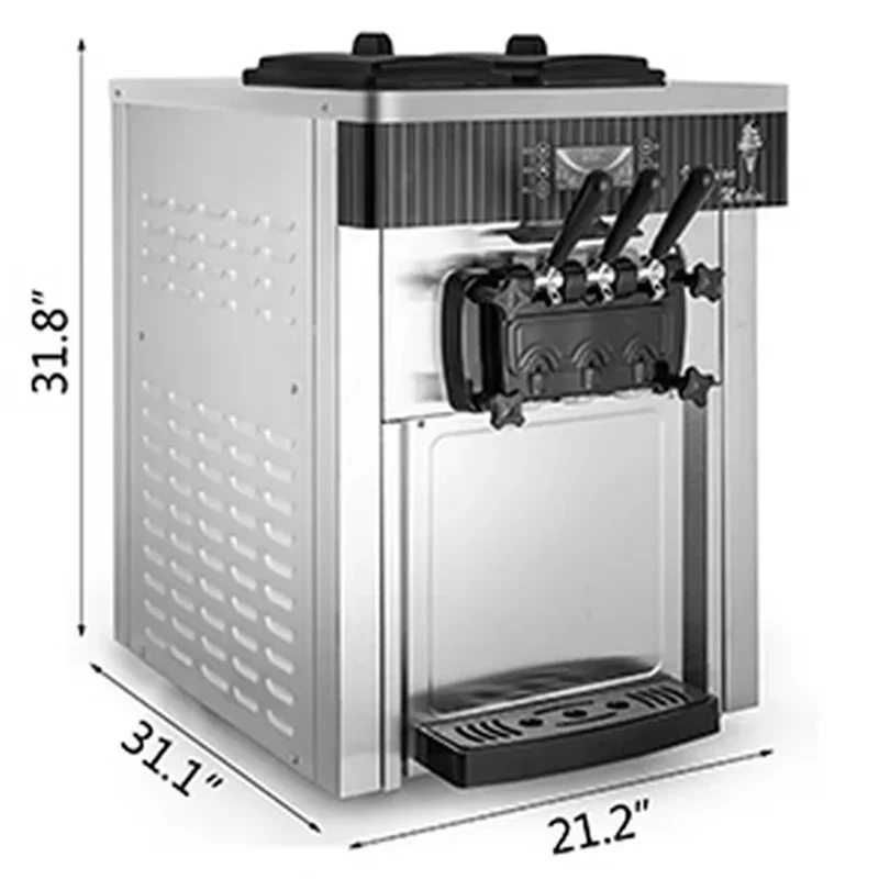 Diy Commercial Tabletop Ice Cream Maker Machine for Home Soft Serve Countertop Hot Selling Small 3 Flavors Kids Yogurt Maker