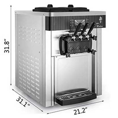 Diy Commercial Tabletop Ice Cream Maker Machine for Home Soft Serve Countertop Hot Selling Small 3 Flavors Kids Yogurt Maker