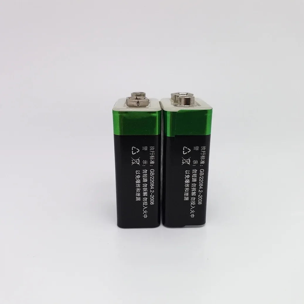 1180MAH 9v usb rechargeable battery lithium 6f22 9V li-ion batteries for multimeter Smoke alarm metal detector etc batteries