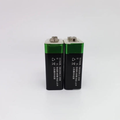 1180MAH 9v usb rechargeable battery lithium 6f22 9V li-ion batteries for multimeter Smoke alarm metal detector etc batteries