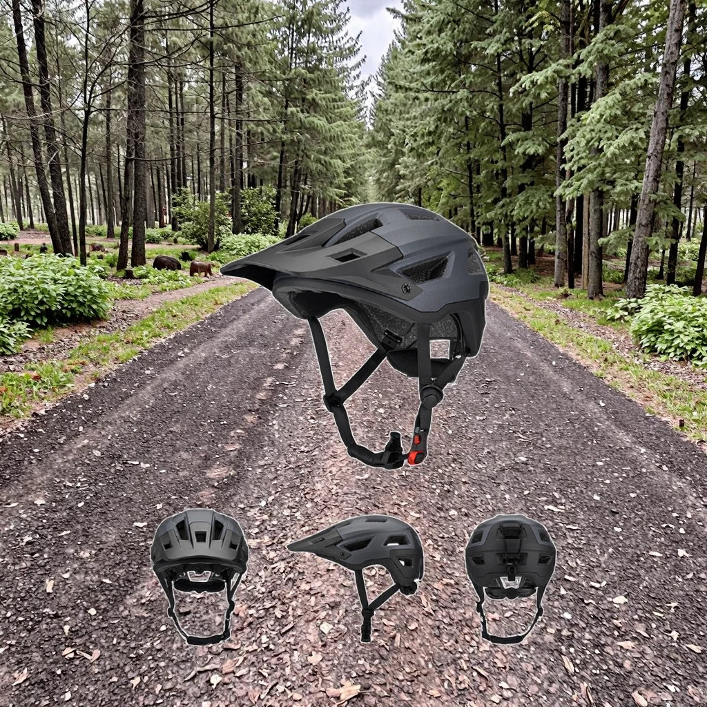 CE EN 1078 & CPSC Approved Unisex MTB Bike Helmet with Visor Mountain Bike Helmet Featuring PC Shell for Mtb Riding
