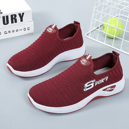 Wholesale Women's Sneakers Purple Red Black New Styles Breathable Slip-On Closure Cheap Price Woman Shoes for Spring Autumn