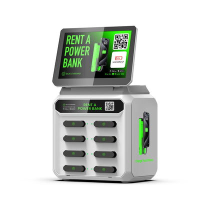 Portable Power Bank Station With 8 Slots and Phone Charging Station Overcurrent Protection 60W Solar Powered Kiosk Rental