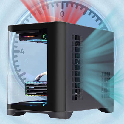 Lovingcool New OEM ODM White RGB Gaming PC CPU Case Mid Tower MATX ITX Curved Glass Gaming Desktop Case With 120mm ARGB Fans