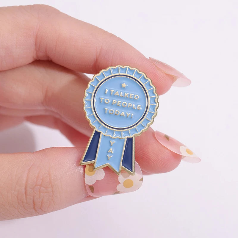 Awkward Worst Medal Brooches Badge Sarcastic Quotes Funny Enamel Pins Clothes Collar Lapel Badge Jewelry Pin for Backpack Hat
