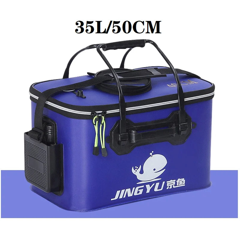 EVA Portable Fishing Bag Folding Thicken Live Fishing Box Tank Bucket Camping Fishing Tackle Fishbox Storage Bag fishing gear