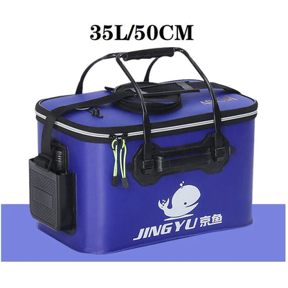 EVA Portable Fishing Bag Folding Thicken Live Fishing Box Tank Bucket Camping Fishing Tackle Fishbox Storage Bag fishing gear