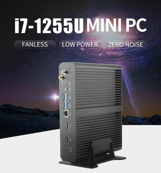 10th 12th GEN Intel Core I7 10710U 10510U 1255U Mini Fanless Computer Win10 Pro 2DDR4 M.2 Nvme 4K HD DP HTPC Nettop Gaming Pc by PDG ibma