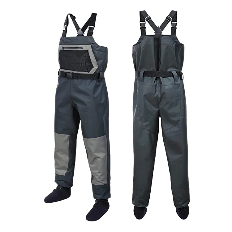 Factory Price in Stock 3 Layer Uninsulated Breathable Waders Sockfoot Best Breathable Waders Fly Fishing Hunting Chest Waders
