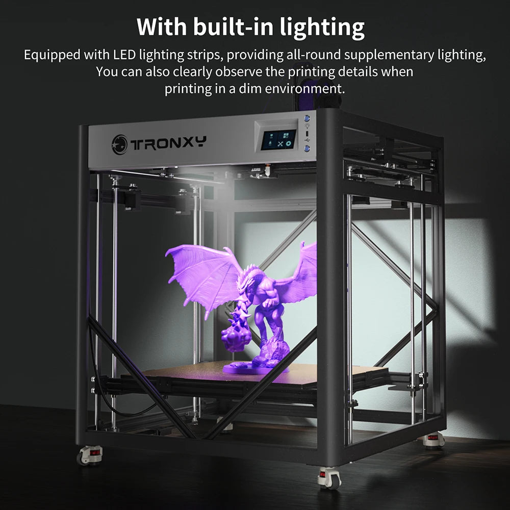 VEHO 600A Enclosure Big Size Klipper High Speed FDM 3D Drucker Auto Leveling Imprimante Impresora 3D Printer Machine
