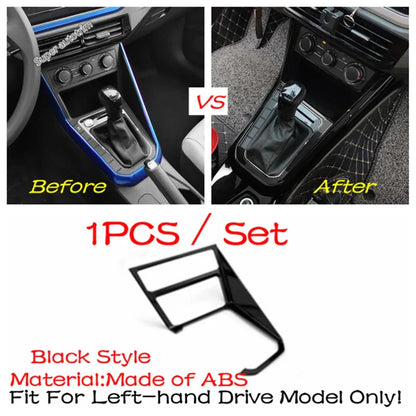 Center Control Gear Shift Panel Inner Door Armrest Handle Cover Trim Black Fit For VW Volkswagen Polo 2019 - 2023 Accessories