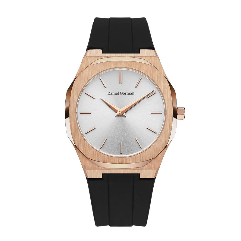 2025 Men Quartz Watch Stainless Steel Waterproof Brand Analogue 24-hour Luxury Wristwatch Luxury Watch Silicone Strap Hombre