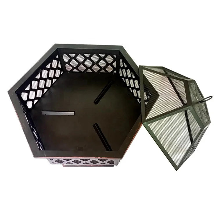 Stainless Steel Fire Pit Grill Wood PorTable Fire Pit Smokeless Table Top Fire Pit Smoke-free Large Camping Beer Fire Pit Garden