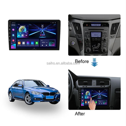 1DIN Android Car Radio with Built-in Wireless CarPlay GPS Navigation 7" Touch Screen MP5 Player for Player