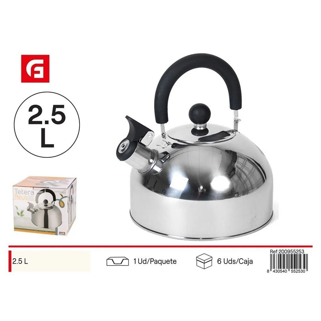 Reus 2.5lt Stainless Steel Teapot - Kitchen Utensils