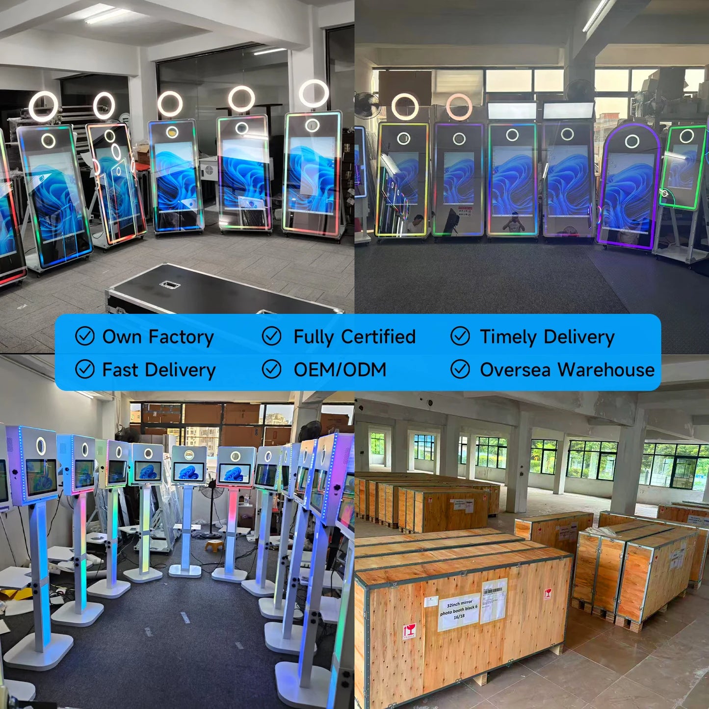 Passport Photo Booth Machine Selfie With 15.6 Inch Touch Screen DSLR Photo Booth Shell Compatible Camera Photobooth Box
