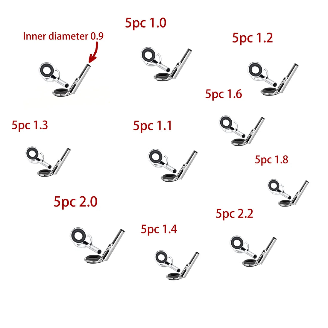 Stainless Steel Guide Ring Surf Rod Wire Loop Model 0341 Premium Fishing Tools & Accessories