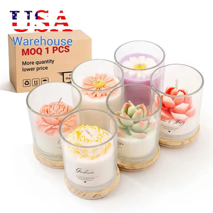 AIKUN 8 * 9cm Natural Eco Friendly Private Label Jar Custom Label Soy Wax Aromatherapy Candle for Holiday Gift Projects