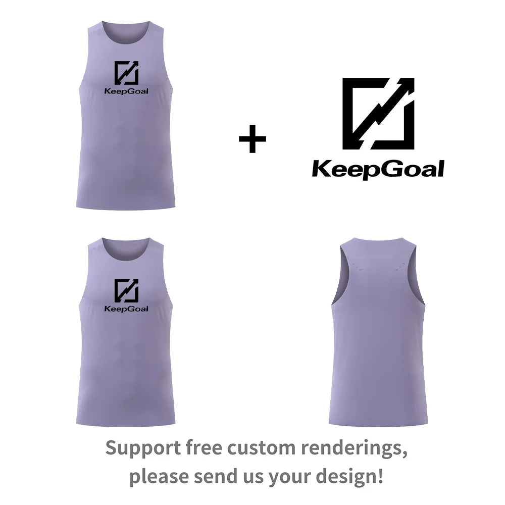 Custom Quick Dry Anti-Bac Ultra Lightweight Seamless Bonded Reflective Print Gym Running Active Unisex Men's Sports Tank Top