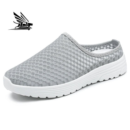 Women's Large Size Summer Casual Flat Platform Slides Breathable Mesh Soft Sole Comfortable Slip-On Comfortable Style