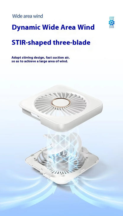 High Quality Summer 1200 Mah Battery Wall Mounted Mini Portable Fan Handheld Cooling Usb Mini Desktop Fan
