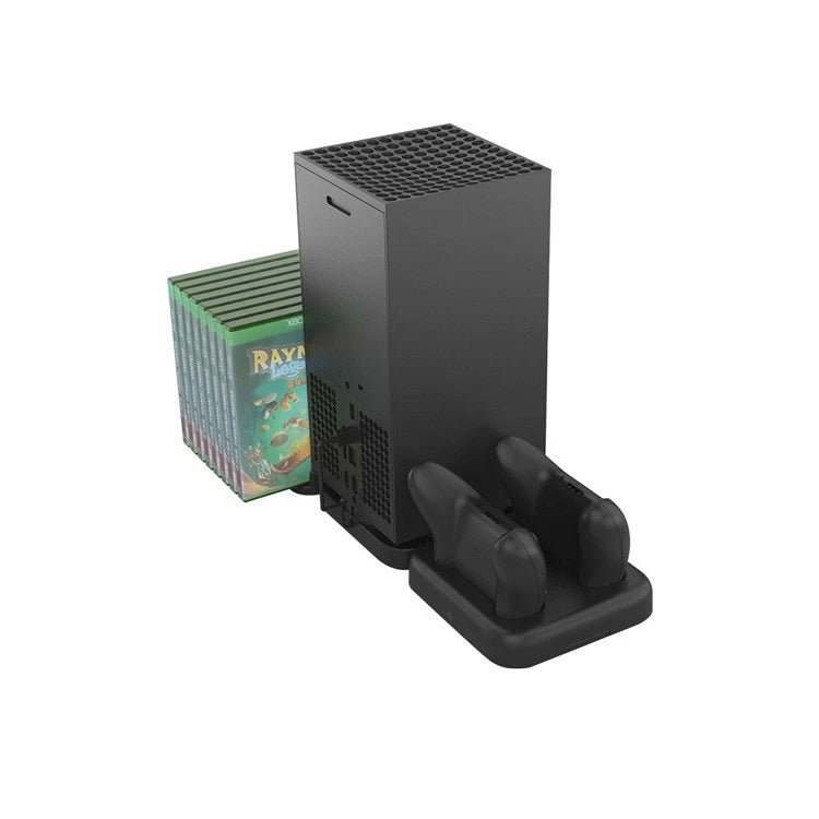 SYY Multifunction Console CD Card Storage Joystick Controller Dual Charging Stand for Series X Charger Game Accessories Black