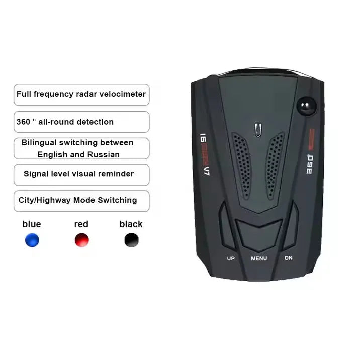 High Quality High Sensitivity Auto Radar Detector 360° Scanning  GPS Speed Limit Alarm for Cars