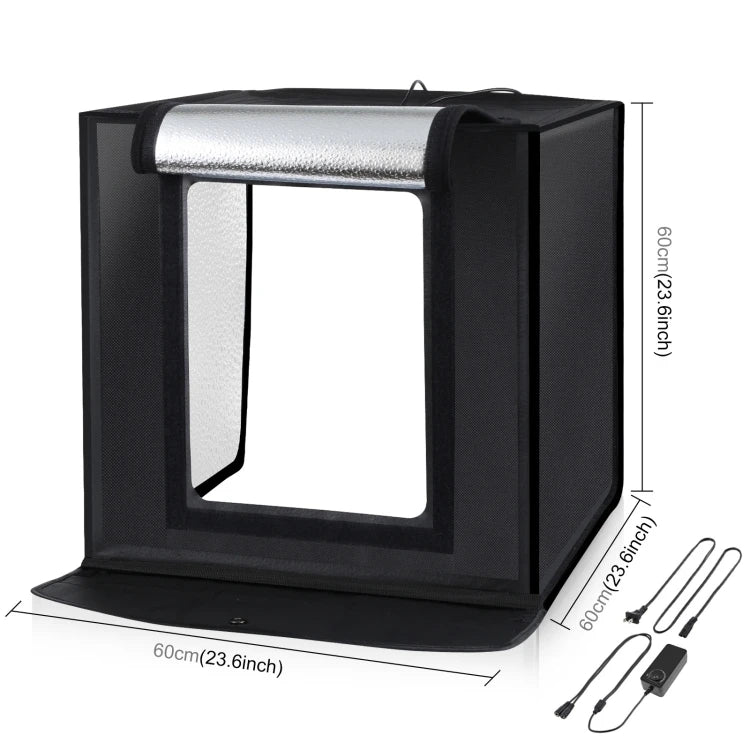 Factory Price 60cm PULUZ Photo Studio Light Box Portable 60 X 60 X 60 cm Light Tent 36W Photography Tent Kit with 6  Backdrops