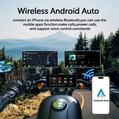 LELV Motorcycle Display Screen Carplay Moto Navigation Portable Digital Dashboard Motobike Android Auto Waterproof BT Monitor