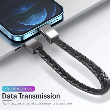 Leather Braided Bracelet Data Charger Bracelet for iPhone Android for Type C Cable Charger Bracelet