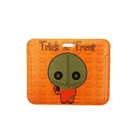 Halloween Trick R Treat Art Cartoon Anime Fashion Lanyards Bus ID Name Work Card Holder Accessories Decorations Kids Gifts