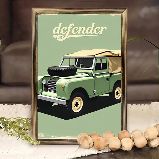 20x30cm Framed Beach Scene, Lightweight Wood Construction