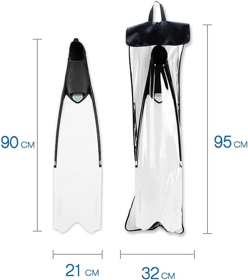 Modular Freediving Fins Long Blade Flippers PP Interchange Foot Pocket Impulse Professional Divers Spearfishing Free Diving Fin