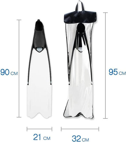 Modular Freediving Fins Long Blade Flippers PP Interchange Foot Pocket Impulse Professional Divers Spearfishing Free Diving Fin