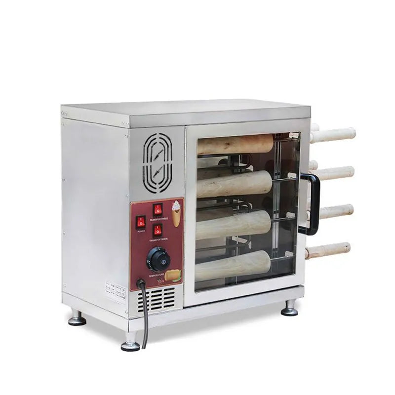 Snack Food Machine Electric Kurtos Kalacs Grill Roll Machine Chimney Cake Bakery Machine