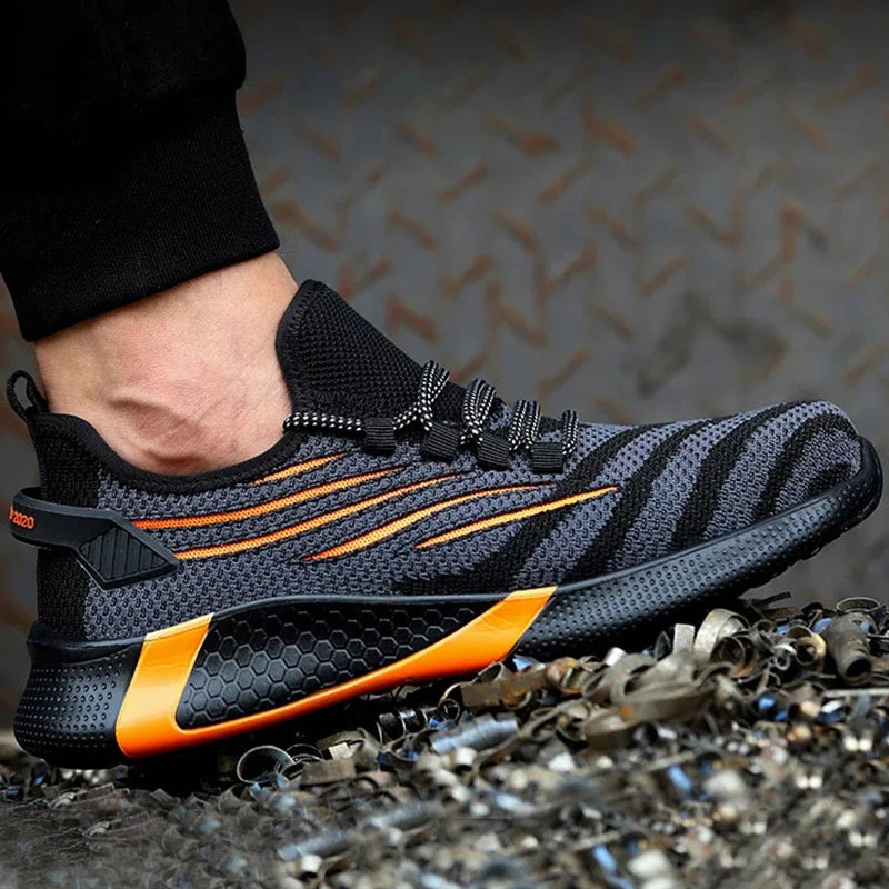 Men Work Safety Shoes Anti-puncture Working Sneakers Male Indestructible Work Shoes Men Boots Lightweight Men Shoes Safety Boots